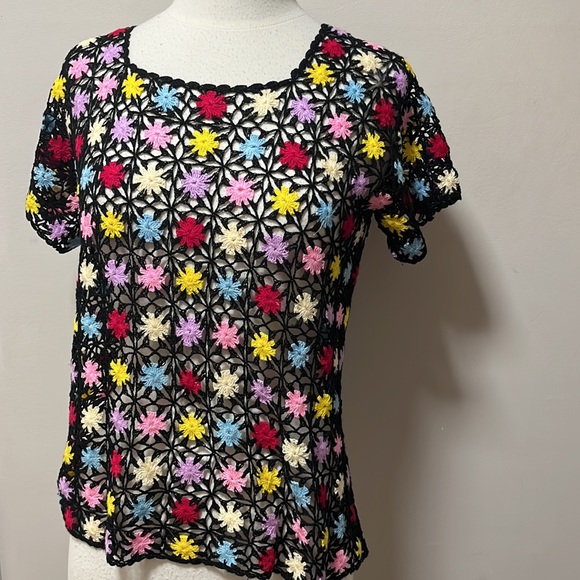 Vintage floral crochet top - Picture 2 of 8
